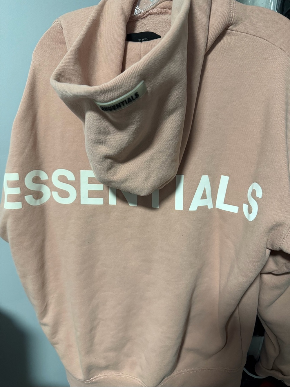 Essentials pink hoodie